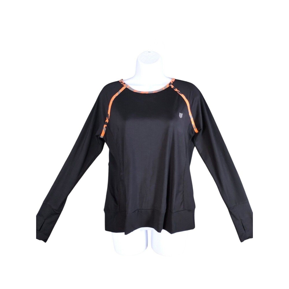 11 Top Women's M Black Long Sleeve Thumb Hole Athletic Tennis Venus Williams